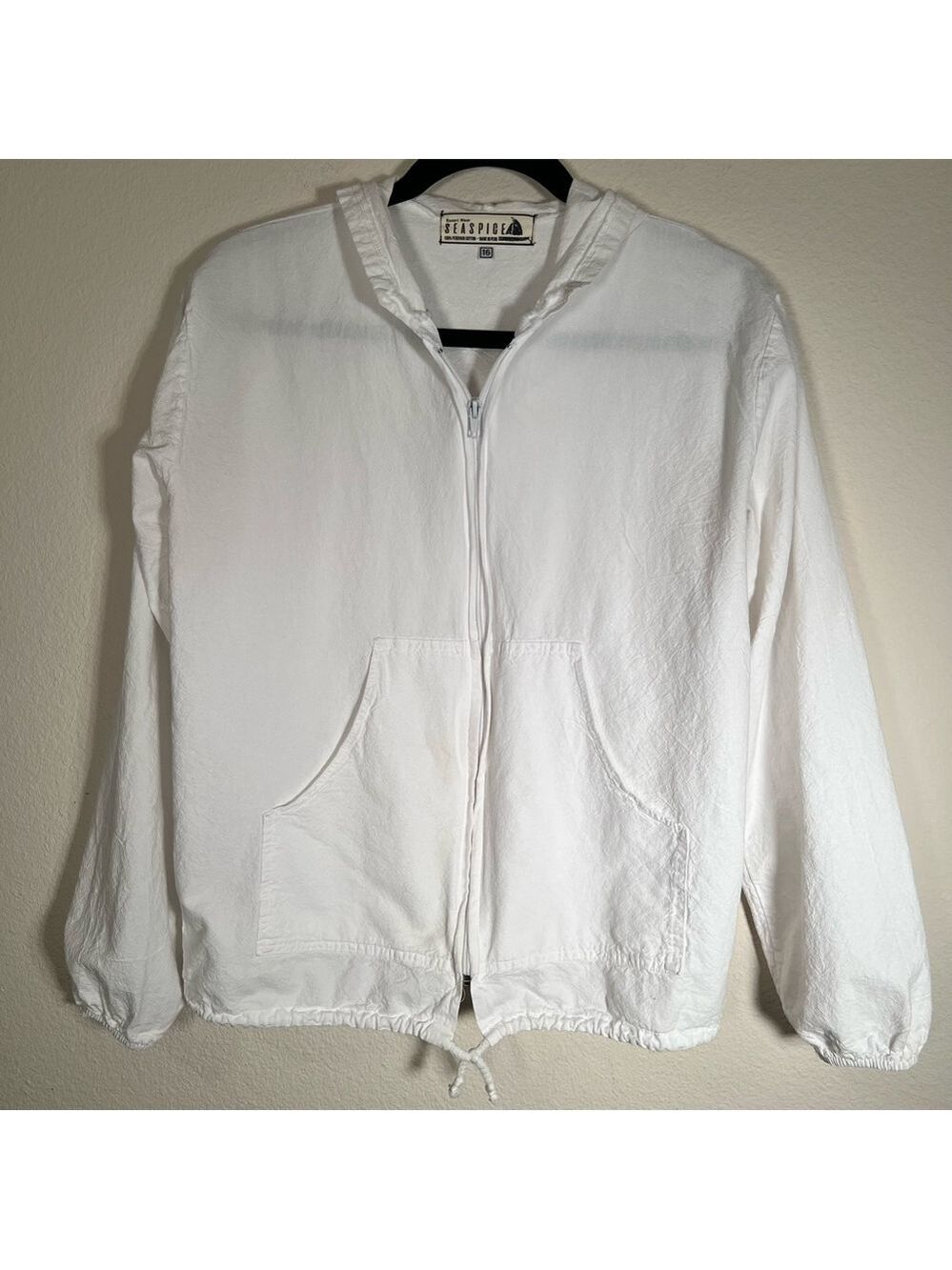 Seaspice White Front Zipper Jacket Resort Wear